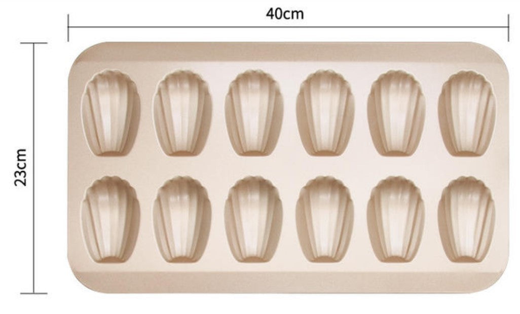 Golden Madeleine Non-Stick Cake Pan