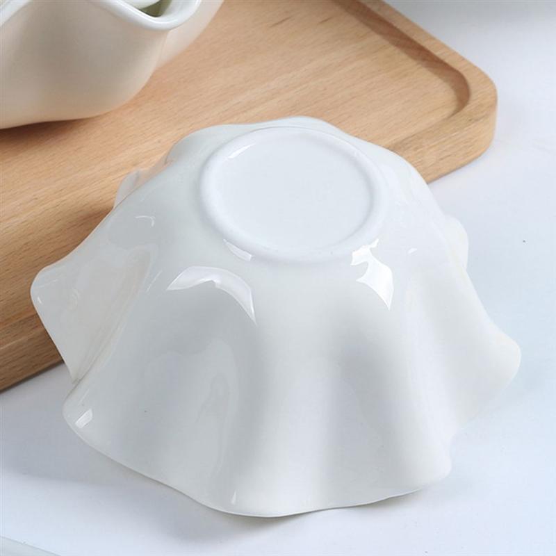 White Ceramic Crimp Dish