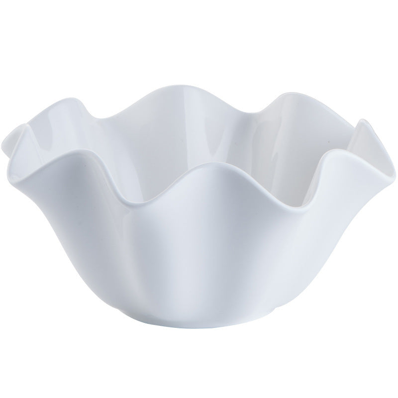 White Ceramic Crimp Dish