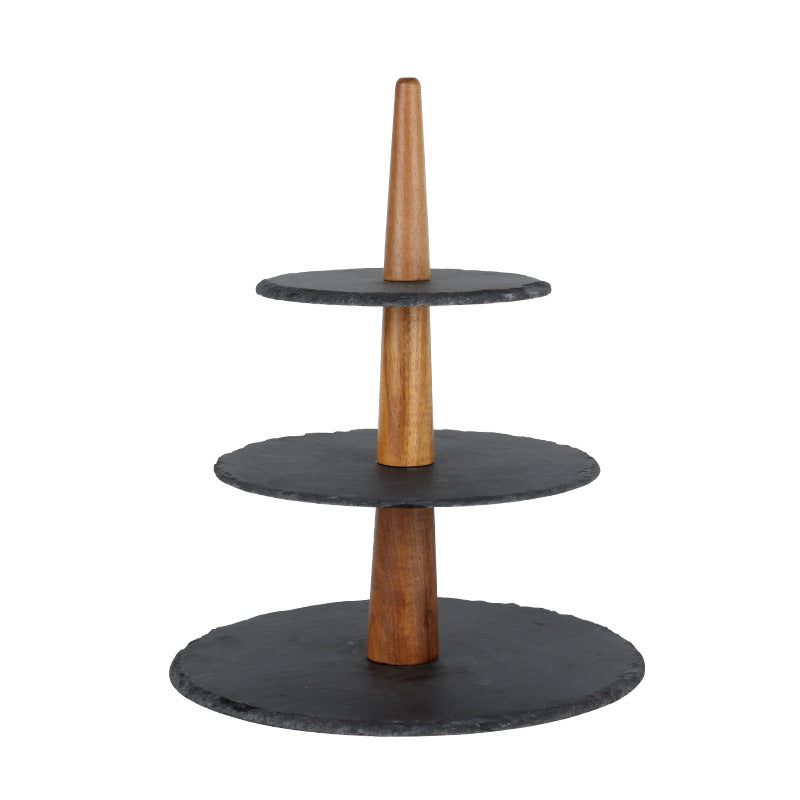 Slate Elegance Tiered Serving Stand